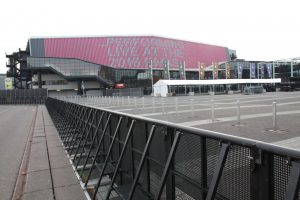 High Fence and Crowd Barrier lining the Rotterdam Ahoy's perimeter