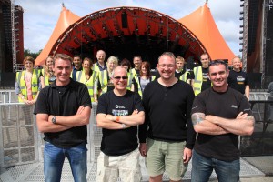 Mojo Barriers Cees, Chris Kemp. Henrik B, Jim Gaffney at Roskilde Festival 2011 (7)