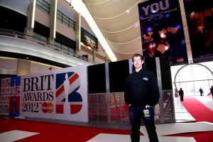 Mojo Barriers Kevin Thorborn at the Brit Awards 2012 (1)